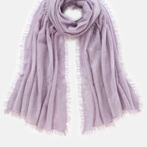 Lilac Fringed Plain Scarf